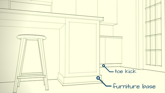 Toe-kick-versus-furniture-base